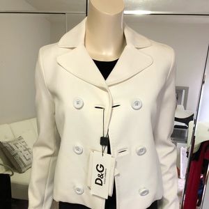D&G Dolce & Gabbana White Jacket size 4